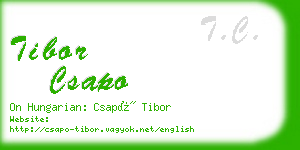 tibor csapo business card